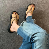 Shoes Lady Butterfly-Knot Ladies' Slippers Slipers Women Luxury Slides On A Wedge Platform Soft 2024