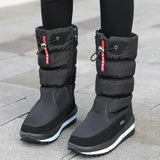 Women Winter Boots Platform Snow Boots Waterproof Non-slip Thick Plush Warm Mid-calf Boots for Women Winter Shoes Botas