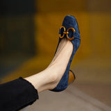 Breakj New Style ~ Retro High-Heeled Women's New Square Commuting Wind Coarse Heel Single Shoes
