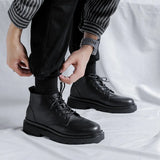 Breakj Help Martin Boots Male Handsome Autumn British Locomotive Ins Leather Shoes Port Style Couples Work Boots