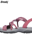 Size Sandals Women 2023 Summer Comfort Soft Sole Flat Beach Shoes Sandals Casual Wedges Sandals Womens Closed Toe