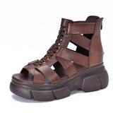 Breakj Spring And Summer 2024 Sandals Women's Platform Hollow Out Sandals Rome Sandals Open Toe High Top Women's