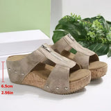Breakj Size 43Wish New Lady Slope With Fish Mouth Thick Sole Rivet