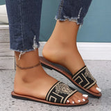 Flat-Bottomed Casual Slippers Women's New Simple Fashion Wearing Beach Fish Mouth