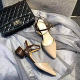 Breakj Summer New Women's Fairies Coarse Heel One-Word With The Back Of The Air Cool Evening Shoes Single