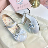 Breakj Wind Soft Bottom Mary Jane Leather Shoes 2025 New Word-Button Round Head Sweet Cute Lo