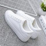 Breakj White Shoes Women 2025 Spring And Autumn New Fashion Flat Shoes Students Breathable Women's Shoes Net Red Single Shoes Casual White