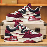 Breakj Year's Red Men's Shoes Spring Niche Design Casual Board Shoes Thick Soles Increase 47 Special Large Code 48 Sports