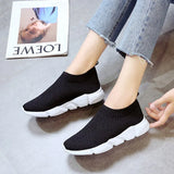 women's sneakers Vulcanized Shoes Sock Sneakers Women Slip On Flat Shoes Women Plus Size Loafers ladies