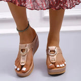 Women New Summer Sandals Open Toe Beach Shoes Flip Flops Wedges Comfortable Slippers Cute Sandals Plu Size 35~43 Chaussure