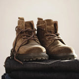 Retro Winter Shoes Men Boots Desert High Top Boot Casual Vintage Street Cool Shoe Winter Brown Martin Leather