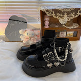 Mary Jane Shoes Women Lolita Shoes Buckle Strap Girls Cosplay Platform Heels Shoes Chunky Pumps Women Shoes Cosplay