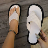 Breakj Large-Size Thick-Bottomed Slippers Lattice Casual Summer