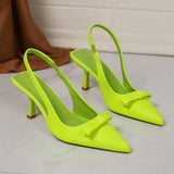 Breakj Women's Shoes Bow High Heels In The Spring And Summer Of 2025 New Bao Head After The Empty Women's