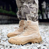 Military Combat Boots Men Genuine Leather US Army Hunting Trekking Camping Mountaineering Winter Work
