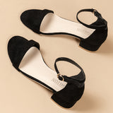 Women's Sandals Spring/Summer 2024 New Student Versatile Thick Heel Sandals Roman Fairy Low Heel High Heel Women's