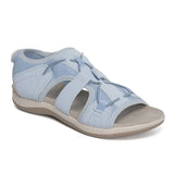 Summer New Beach Sandals Velcro Velcro Round Head Slope Heels Large Size