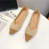 Flat Shoes Women Pointed Single Shoes Latex Insole Asakuchi High Quality Casual