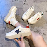 And Autumn New Casual Single Shoes Korean Version Fashion Lace Casual Shoes Net Cloth Tie Students Daily Board Shoes