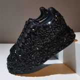 Breakj Drill Fried Street Old Dad Shoes Women's Tide 2023 New Thin Women Shoes Classic Casual Mcqueen Thick-Squeezed Pine