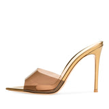Large-Size Pointed Transparent PVC Banquet Ms. Party High-Heeled Muller