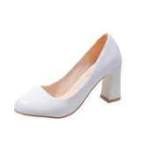 New Spring And Autumn Style Baotou Thick-Heeled High-Heeled Sandals Thick High-Heel Fashion Suit Solid Color Large-Size High-Heeled