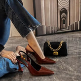 Breakj Heel High-Heeled Women 2025 Korean Version Of The Pointed Niche Temperament Single Shoes Wearing Dating Fashion Shoes