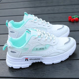 Breakj Dad Shoes Women In The Tide Of Spring And Summer New Mesh Shoes Flat Bottom Light Hollow Breathable Net Shoes Women's