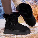 Breakj Velvet Thick Snow Boots One Foot Pedal 2025 New Thick-Soled Fur Mouth Warm Large Cotton