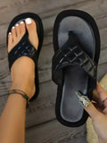 Breakj Large-Size Thick-Bottomed Slippers Lattice Casual Summer