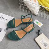 Summer Style Simple Fashion Convenient Sandals 2024 New Style Open Toe Low Heel Thick Heel Chic Fairy