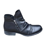 Breakj Women's Boots In Autumn And Winter 2023 Low-Heeling Double-Linked Martin Boots Large-Size Casual Ladies Short
