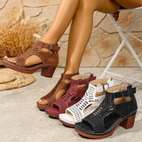 Breakj Coarse-Heeled Sandals Women In The Summer Of 2025 New TEUM Explosion With Hollow
