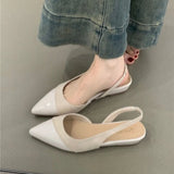 Breakj Fairy Wind Gentle Baotou After The Empty Sandals Spring And Summer New Design Sharp Head Low Heel Temperament French Single