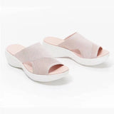 Breakj Slippers Women's 2023 Summer New Flat Bottom Fish Mouth Mesh Leisure Lady Wearing Cold
