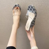 Breakj High Heels Women 2025 Slope And Thick-Soled Transparent Fashion Casual Cool