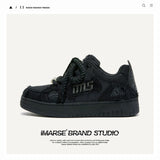 Breakj Shoes To Destroy The Aesthetic Series Of Black Samurai Bread Shoes Trend Low-Sing Shoes Men's And Women's Shoes The Same Plate Shoes Men's Shoes Men's