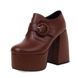 INS Hot Sale Female Zip High Heel Platform Pumps For Women 2022 New Concise Elegant Office Lady Big Size 48
