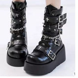 Breakj Rider Original Martin Boots Spice Girls Thick Bottom Round Head Cool Short Boots Buckle Buckle Tie Martin