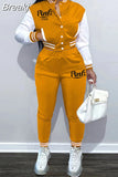 Pink Printed Baseball Coat Pants Two Piece Sets Spring Fall Outfits Womens Track Suits Casual Fashion Streetwear