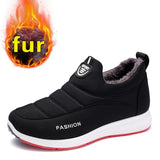 Boots Women Shoes Warm Plush Fur Ankle Boots Winter Female Slip On Flat Casual Shoes Waterproof Women