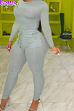 Solid Women Skinny Two Piece Sets Spring Bodycon Tracksuits Dollar Print Top And Leggings Pants 2pcs Outfits 2023