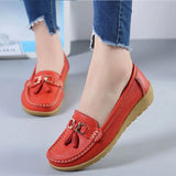 Women Shoes 2023 Spring Autumn Flats Leather Breathable Moccasins Women Boat Shoes Ballerina Ladies Casual Shoes Zapatos