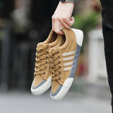 Men Canvas Shoes 2020 Fashion Solid Color Men Vulcanized Shoes Lace-up White Casual Shoes Men