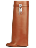 Breakj Autumn And Winter New Locking Slope With Ladies Boots High Heel Tip One-Legged Women's