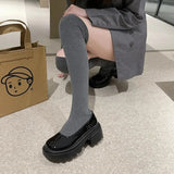 Sexy Slim Over The Knee Stretch Socks Boots Women Autumn Thick High Heels Long Boots Woman Anti-Slip Platform