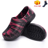 New Hotel Kitchen Clogs Non-slip Waterproof Oil-proof Work Shoes Breathable Resistant Kitchen Cook Chef Shoes Plus