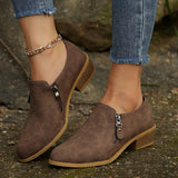 Breakj Retro Style Chelsea Boots 2025 Autumn And Winter New Side Zipper Side Heel Single Shoes Fashion Women's