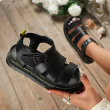 Breakj New Pine Cake Thick-Soled Sandals Plus-Size Word With Fashionable Buckle Sandals Beach Women's