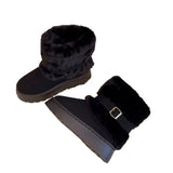 Breakj New Fur Belt Buckle Snow Boots Women Thick And Velvet Thick Thick Thick Cotton